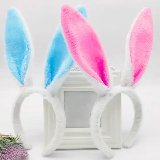 Tiara Coelho de Pelúcia para Fantasias de Halloween e Carnaval- Coisas de Páscoa