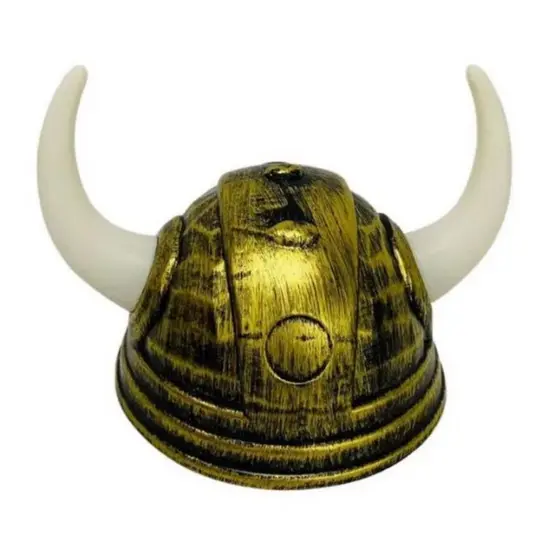 Chapéu de Viking Guerreiro com Chifres - Fantasia Adulto 20,2x19x12,5cm Carnaval Festa