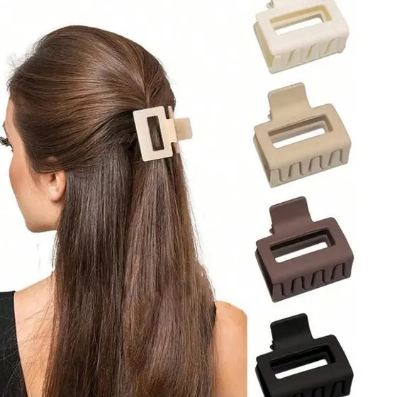 kit 4 Presilha Piranha de Cabelo Grampo de Cabelo Feminino Resistente | Acessório para Penteado