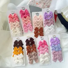 Kit 6 PRENDEDORES LAÇOS Clipes de Cabelo para Meninas Headwear Acessórios Feitos à Mão