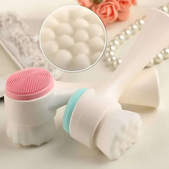 Escova Limpeza Facial 2 Em 1 Aparelho Massagem