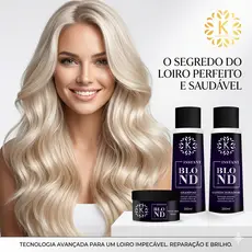 Kit Instant Blond para Cabelos Loiros com Shampoo, Condicionador e Máscara 300ml Kairon Cosméticos