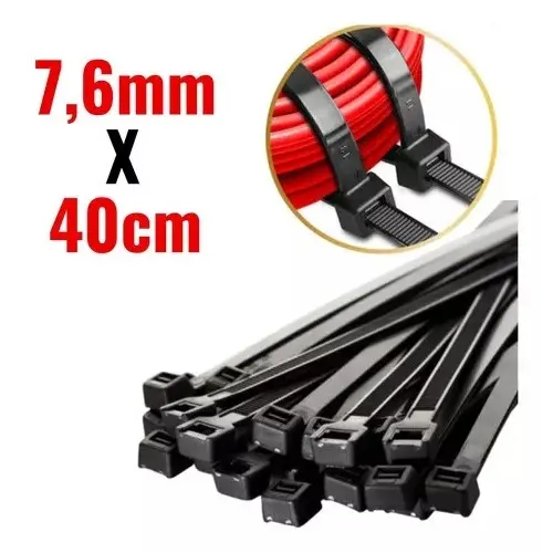 ABRAÇADEIRA DE NYLON CINTA ENFORCA GATO 7,6 X 400 MM - 50 PCS