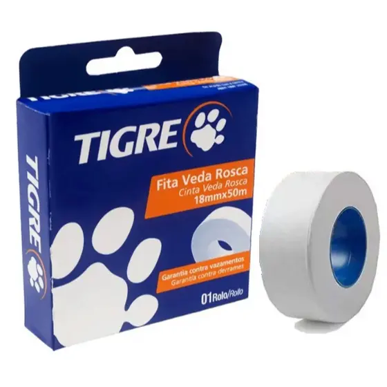 VEDA ROSCA TIGRE FITA TEFLON 10/25/50metros