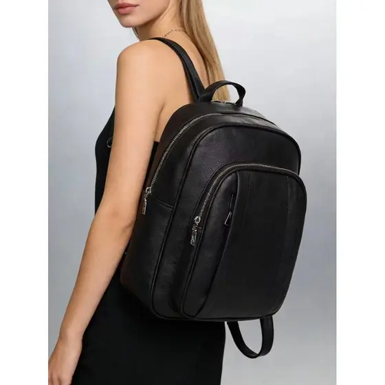 JAMI JAMI Bolsa Mochila Feminina em Couro com Vários Bolsos Design Casual e Exclusivo Unissex Trabalho Viagem M2384