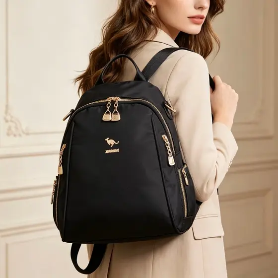 JAMI JAMI Mochila Feminina Casual de Nylon Impermeável e Leve para Deslocamentos Diários Ombro Transversal X162