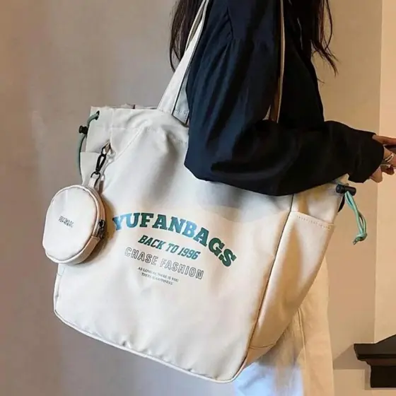 JAMI JAMI Bolsa Transversal Feminina de Alça Nylon Impermeável Casual E304