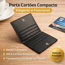 JAMI JAMI Porta-cartões Unissex Minimalista Ultrafino e Dobrável com Vários Compartimentos para Cartões D475