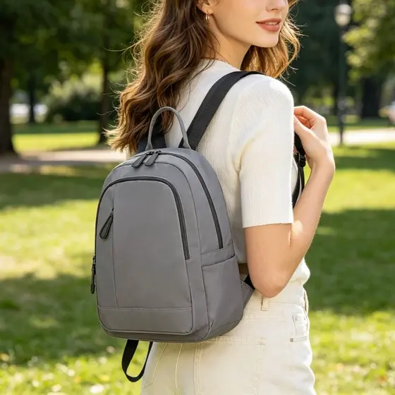 JAMI JAMI Mochila Média Impermeável Feminina Escolar Universitária e Viagem Moda Casual Elegante X182