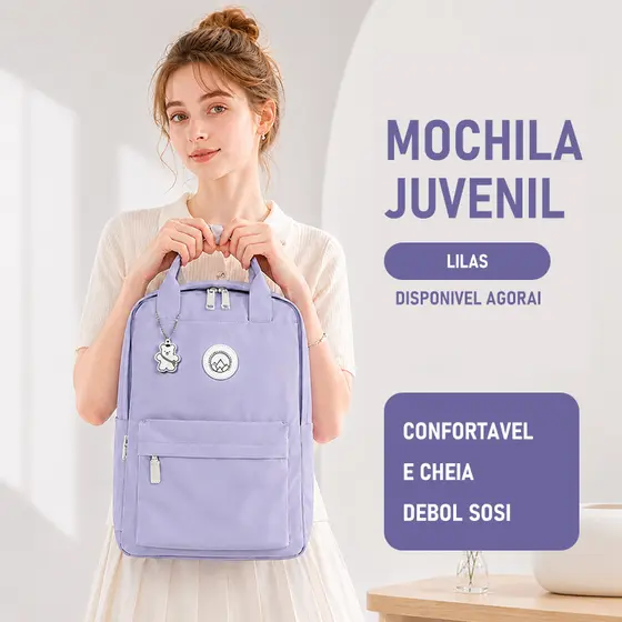 JAMI JAMI Mochila Feminina Escolar Universitária De Viagem Moda Casual Unissex X007
