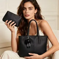 JAMI JAMI Kit de Bolsa Transversal Tiracolo Feminina Com Alça Lateral Faixa de Mão De Couro B758