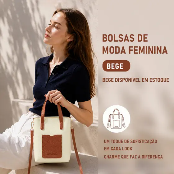 JAMI JAMI Bolsa Feminina Para Celular Em Couro PU Com Textura De Lichia Mini Bolsa Tote Bolsa De Ombro Transversal B760