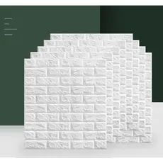 Papel de parede adesivo de decoracão cozinha Placa 3d Espuma Adesiva Parede Tijolinho Branco