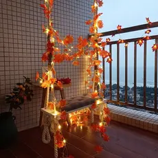 2,3m Artificial Folha De Bordo Vermelho Ivy Flor De Vinha Garland Vine Planta Falsa Deixa Decoração De Casa Halloween