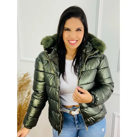 Jaqueta Feminina Puffer Metalizada Facinelli  620277