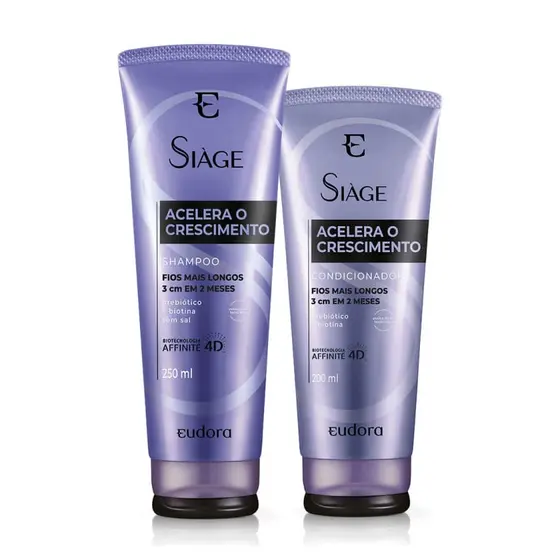 Kit Siàge Acelera o Crescimento Shampoo e Condicionador Eudora