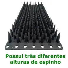 Espícula Espanta Pombos Gatos Inibidor Espinhos Muro Preto
