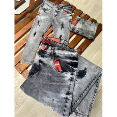 Calça Jeans Jogador Masculina Estonada Destroyed Slim Confortável Modern