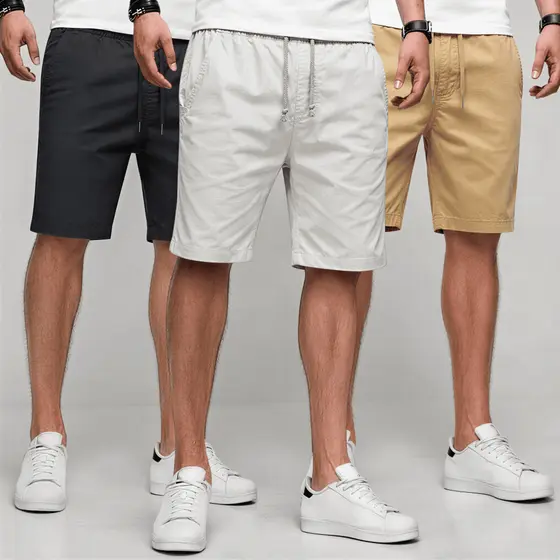 KIT 2 OU 3 Bermuda Sarja Colorida Jeans Premium Masculina Confortável Diversas Cores Casual Moda Verão Alta Qualidade