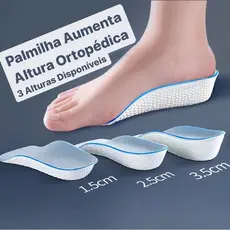 Palmilha Ortopédica Para Aumento Da Altura Calcanhar Par Confortável