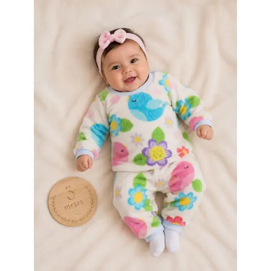 Conjunto de Frio para Bebê Menina Pelucinha