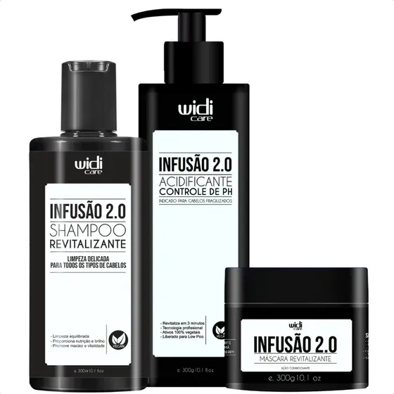 Infusão 2.0 Kit Shampoo, Máscara e Acidificante Widi Care