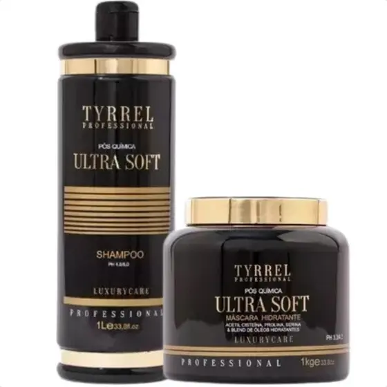 Kit Ultra Soft Shampoo 1l E Máscara Pós Química 1kg Tyrrel