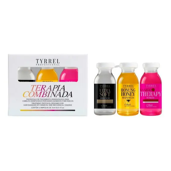 Terapia Combinada Ampolas Cronograma Capilar 3x15ml Tyrrel Professional