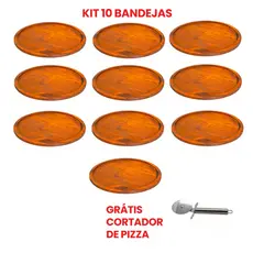 OFERTA 9.9 KIT 10 Bandejas Redonda para Pizza de 40cm interno e 45cm com borda