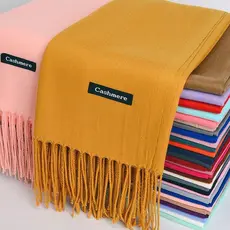 Cachecol de caxemira unissex de inverno moda quente grosso