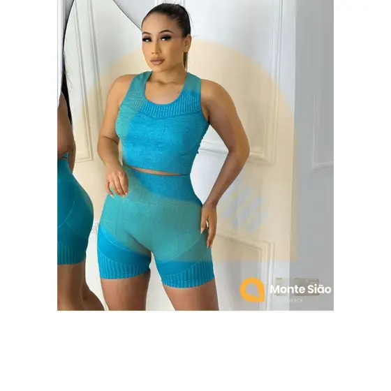 Kit Fitness Zero Transparência Malha Conforto Realça Curvas
