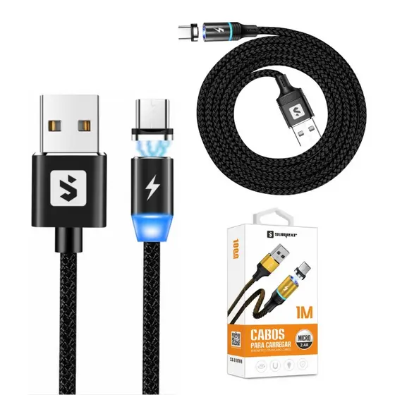 2 Cabo Magnéticos Para V8, J3Prime , Lenovo,  Usb