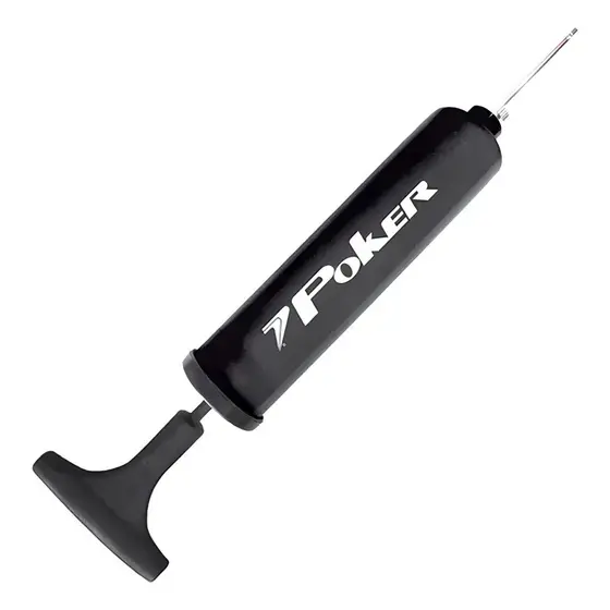 Bomba De Ar Com Agulha Way Poker Encher Inflar Cor Preto