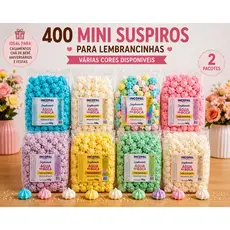 400 Mini Suspiros para Lembrancinhas Artesanais | Casamento, Chá de Bebê e Festa Infantil – 2 Pacotes