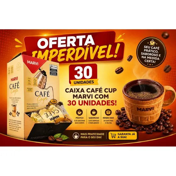 Xicara Café Cup Casquinha Crocante Marvi 30 Unid
