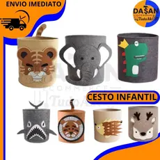 Cesto Organizador de Feltro – Cesta Multiuso Decorativa para Brinquedos e Roupas