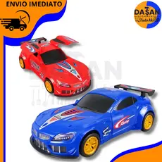 Super Carrinho Infantil Sports Giro 360° – Vermelho e azul com Luzes 3D e Musica Contagiante