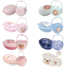 Kit Porta Chupeta e Saboneteira Para Bebê Infantil - Plasútil