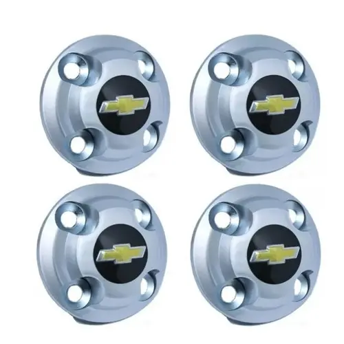 Kit Calota Centro Roda New Silver Corsa Classic Prisma Onix Celta Astra 4x100