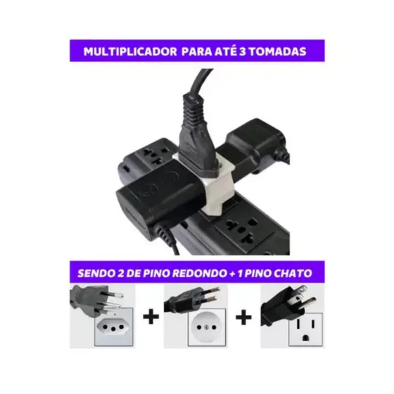 Adaptador Pino Grosso Tomada Para Microondas Air Frayer 20a