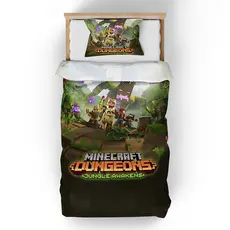 Jogo de Cama SOLTEIRO Gamer Fanboy - MINECRAFT Dungeons - Jungle Awakens