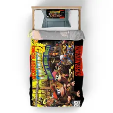 Jogo Lençol e Fronha Cama SOLTEIRO Gamer SNES - DONKEY KONG COUNTRY 2