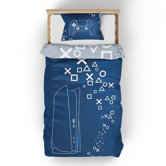 Jogo de Cama SOLTEIRO Gamer Fanboy - PS5 ICON WAVE