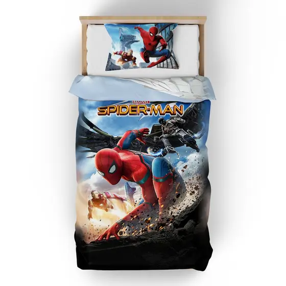 Jogo Lençol e Fronha Cama SOLTEIRO Nerd - SPIDER-MAN Movie