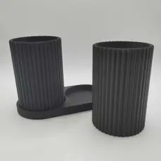 Suporte Porta Escova De Dentes Com Base Removível Canelada