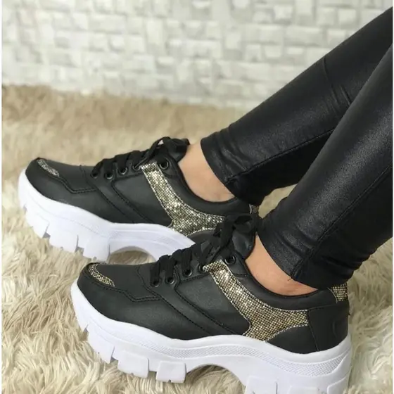Tenis Casua Feminino Sneaker Chunky Plataforma Confortável Promoção