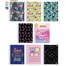 CADERNO UNIVERSITÁRIO 10 MATÉRIAS CAPA DURA 160FLS – BOM D+ FEMININO