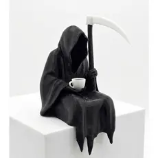 Estátua Morte Tomando Café | Decoração Halloween Gótica | Impressão 3D