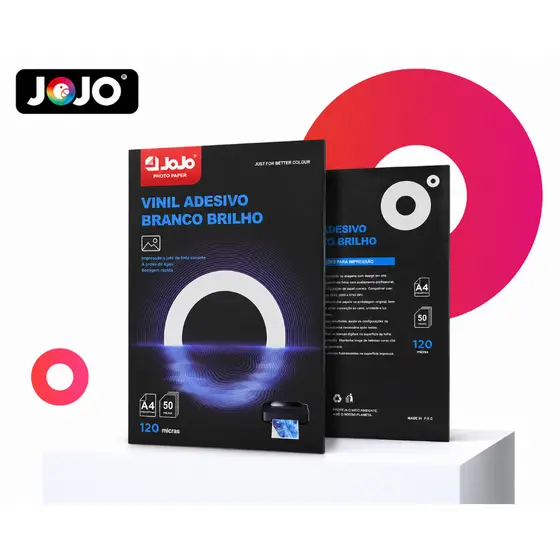 Vinil Adesivo Branco A4 Prova Dágua 50 Folhas P/ Jato Tinta