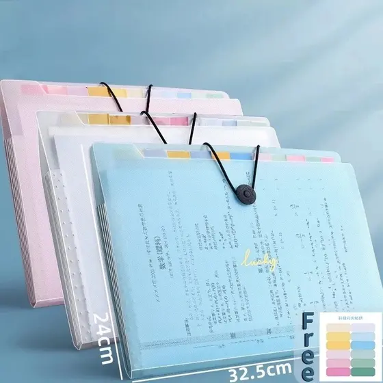 Pasta Arquivo E Documentos Divisórias Grande Escritório Trabalho Organização Sanfonada Impermeável